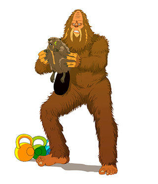 Step 2: Bend your knees, making sure they stay in line with your toes. Hold the beaver out as you squat, because it will bite you.
